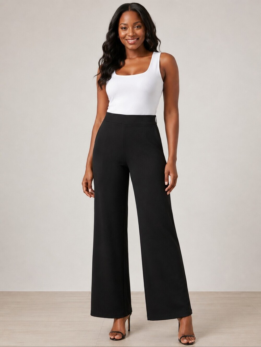❤️ TRUTH BY REPUBLIC HIGH RISE WIDE LEG KNIT PANTS / TROUSERS, 10 (30)